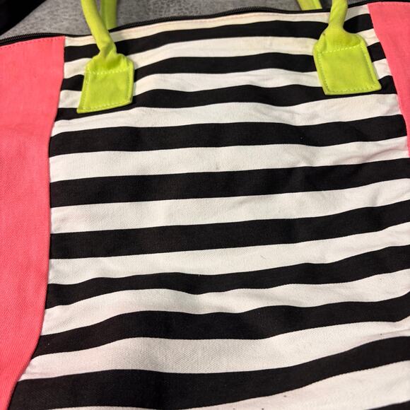 Victorias Secret Vivid Colorblock Striped Duffel Bag - Picture 4 of 7